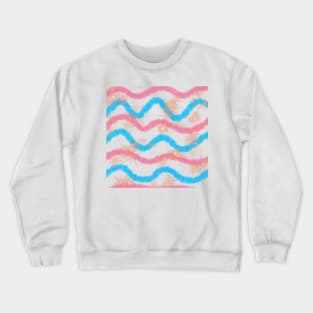 Blue pink watercolor abstract texture Crewneck Sweatshirt